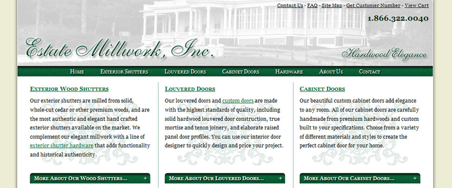 Estate Millwork Screenshot